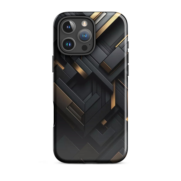 Abstract Gold and Black | iPhone 16 Pro Max Elegant Designer Shell | Iconskins