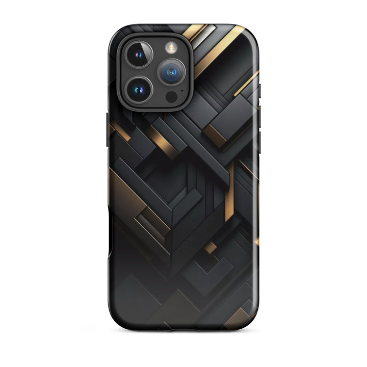 Abstract Gold and Black | iPhone 16 Pro Max Elegant Designer Shell | Iconskins