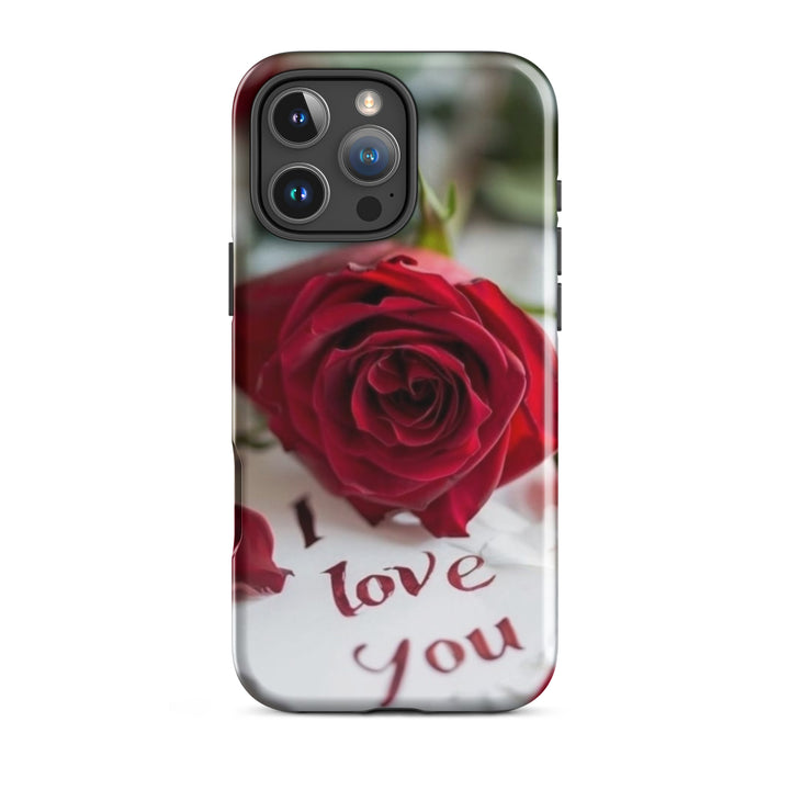 Red Rose Love Case | iPhone 11 -16 Pro Max Romantic Floral Shell | Iconskins