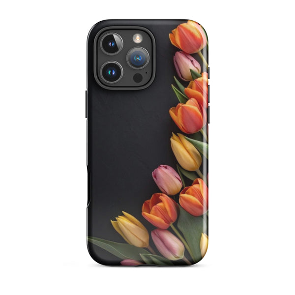 Side Tulips Arrangement | iPhone 11 -16 Pro Max Modern Floral Shell | Iconskins