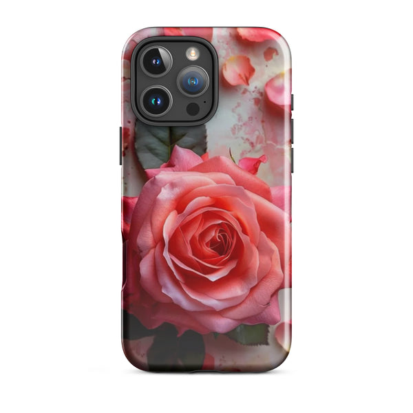 Pink Rose Petals Case | iPhone 11 - 16 Pro Max Romantic Floral Shell | Icon Skins