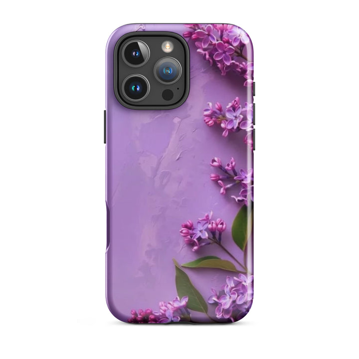 Purple Floral Case | iPhone 11–16 Pro Max Luxury Shell Cover | Iconskins