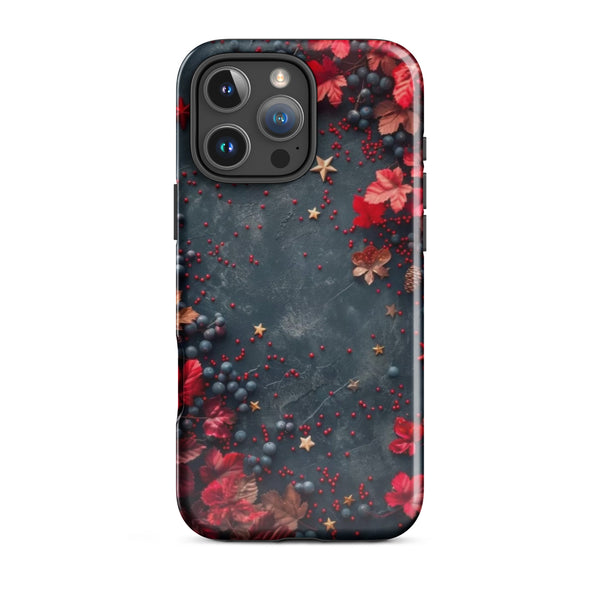 Autumn Berry Sparkle Case | iPhone 11–16 Pro Max Luxury Fall Shell | Iconskins