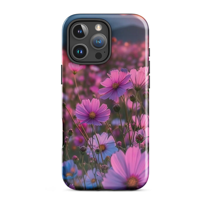 Cosmic Bloom Shield Case | iPhone 11–16 Pro Max Galaxy Floral Shell | Iconskins