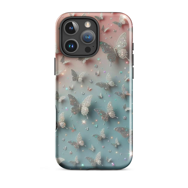 Shimmer Butterfly Design | iPhone 11–16 Pro Max Designer Shell | Iconskins