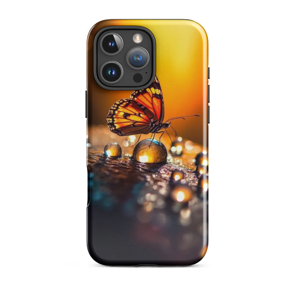 Butterfly Dewdrop Case | iPhone 11–16 Pro Max Nature-Inspired Shell | Iconskins