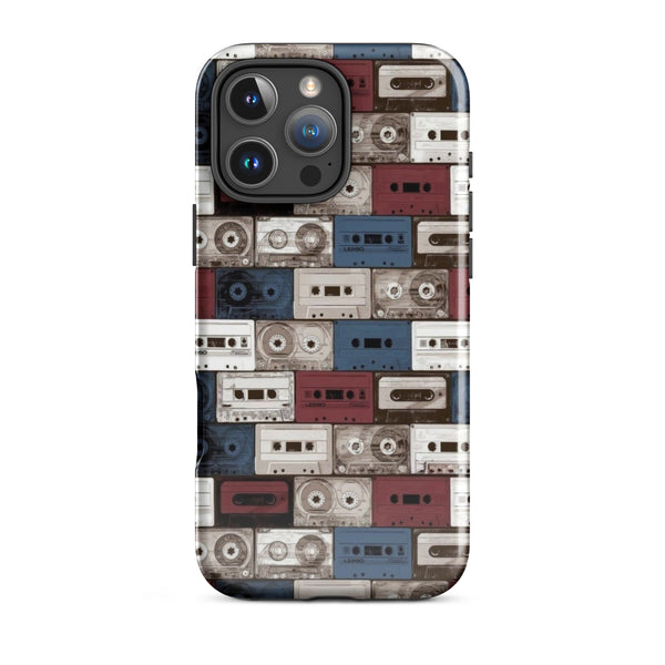 Mixed Cassette Tapes Case | iPhone 11 - 16 Pro Max Retro Shell | Icon Skins