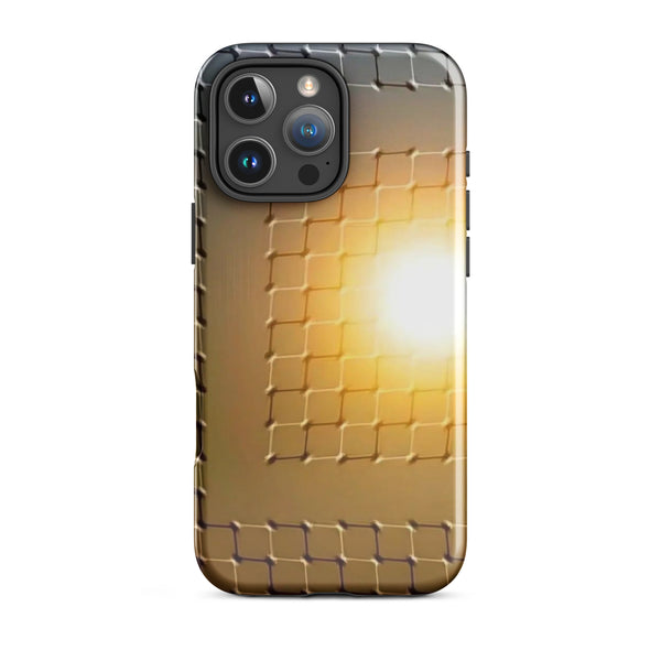 Orange Net Sunset Case | iPhone 11 - 16 Pro Max Warm Abstract Shell | Iconskins