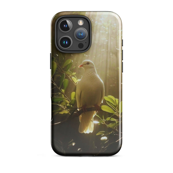 White Dove Sunlight Case | iPhone 11 - 16 Pro Max Peaceful Shell | Icon Skins