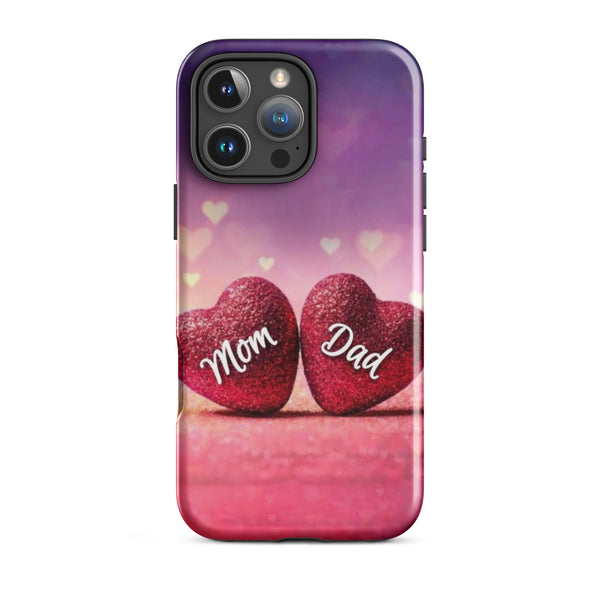 Mom and Dad Hearts Case | iPhone 11 - 16 Pro Max Shell | Icon Skins