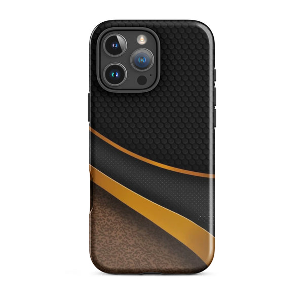 Textured Gold & Black Case | iPhone 16 Pro Max Shell | Icon Skins