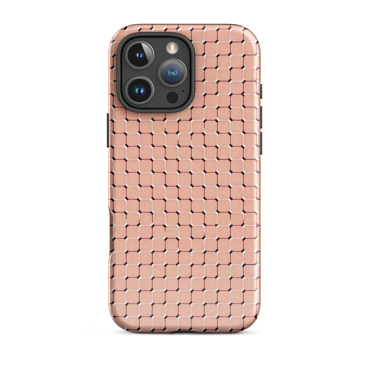 Peach Geometric Tile Case | iPhone 16 Pro Max Shell | Icon Skins