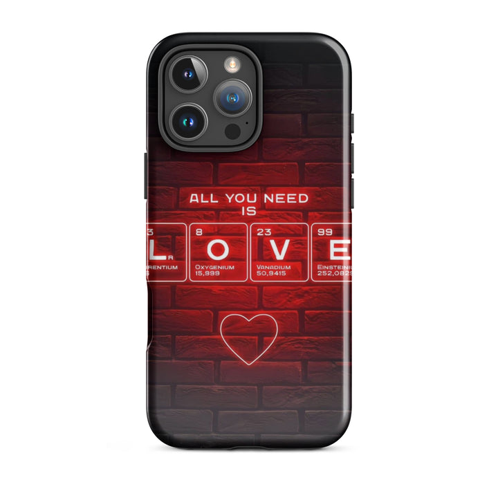 Neon Heart Brick Wall Case | iPhone 16 Pro Max Shell | Icon Skins