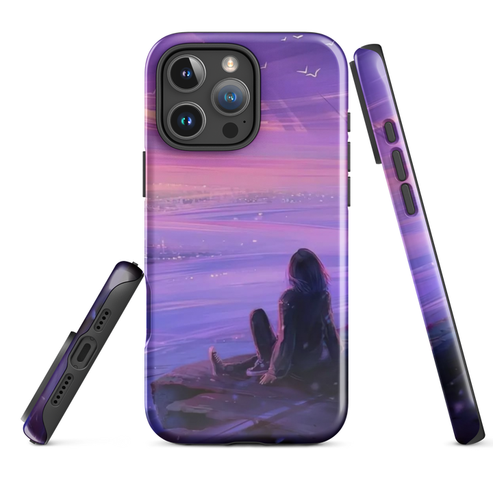 Violet Sunset City Case | iPhone 11 - 16 Pro Max Urban Twilight Shell | Iconskins