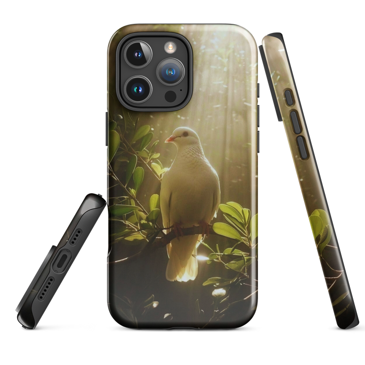 White Dove Sunlight Case | iPhone 11 - 16 Pro Max Peaceful Shell | Icon Skins
