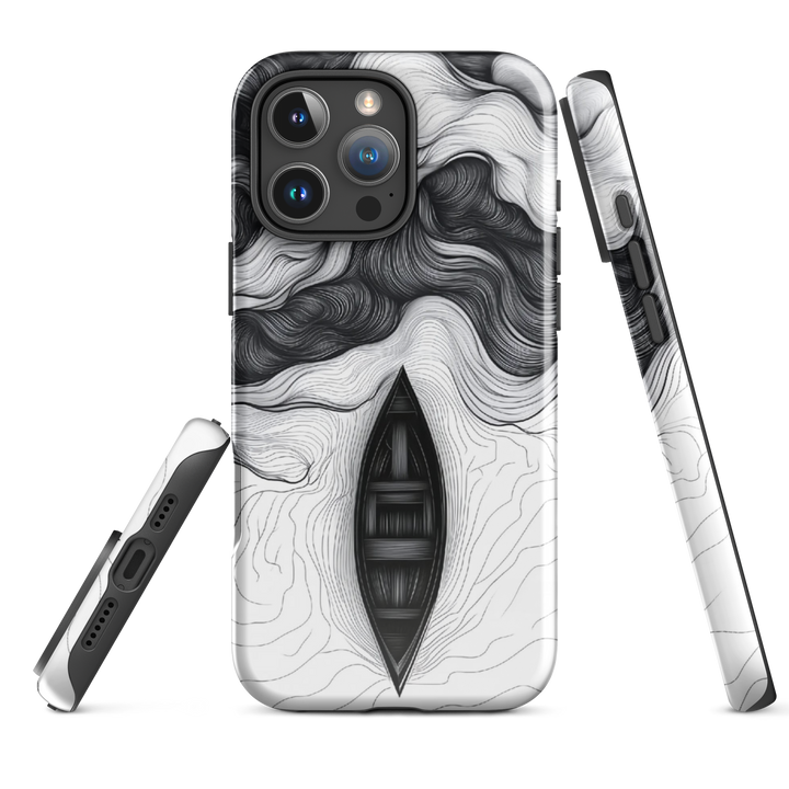 Ocean Boat Abstract Case | iPhone 11 - 16 Pro Max Nautical Art Shell | Icon Skins
