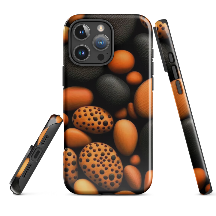 Orange and Black Stones | iPhone 11 - 16 Pro Max Natural Shell | Iconskins