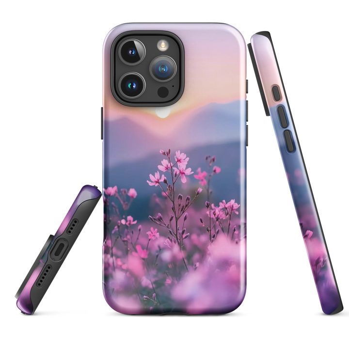 Wildflower Sunset Glow Case | iPhone 11 - 16 Pro Max Nature Shell | Icon Skins