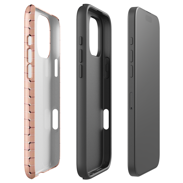 Peach Geometric Tile Case | iPhone 16 Pro Max Shell | Icon Skins