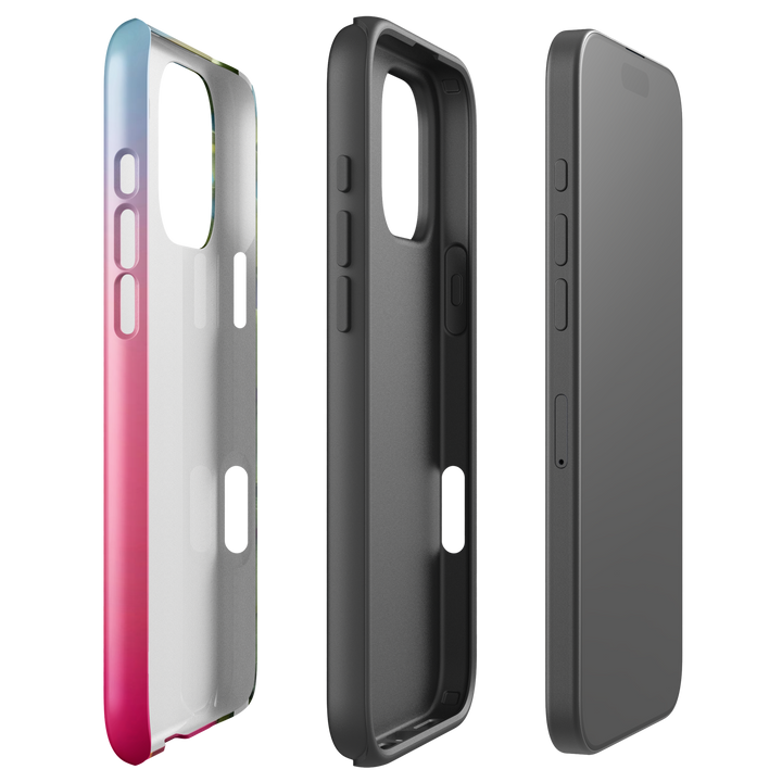 Vertical Tulip Row Case | iPhone 11 - 16 Pro Max Minimal Floral Shell | Iconskins