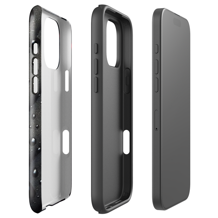 Droplets on Black Case | iPhone 16 Pro Max Sleek Modern Shell | Iconskins