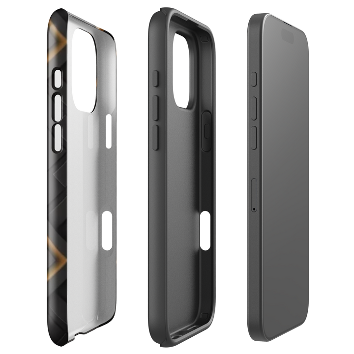 Dark Grey Diamonds | iPhone 11 - 16 Pro Max Elegant Geometric Shell | Iconskins