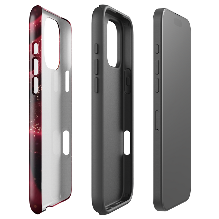 Glitzy Red Waves | iPhone 11 - 16 Pro Max Bold Luxury Designer Shell | Iconskins
