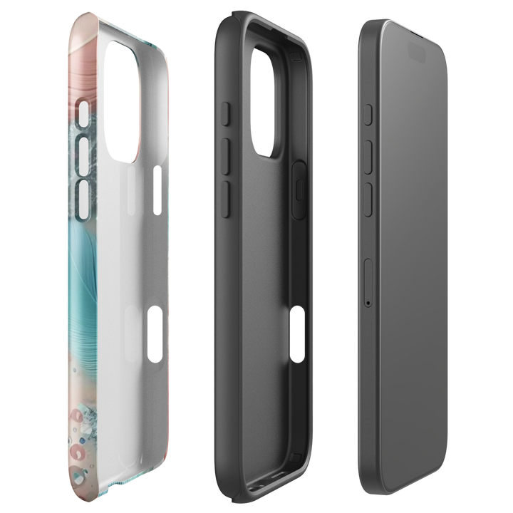 Feathered Glitter Finish Case | iPhone 11–16 Pro Max Shimmer Shell | Iconskins