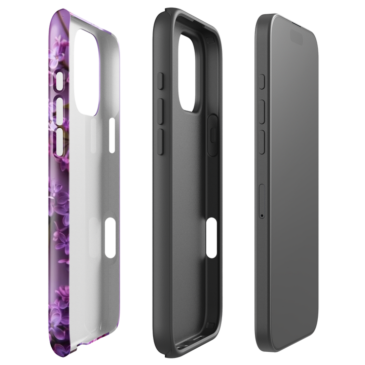 Purple Floral Case | iPhone 11–16 Pro Max Luxury Shell Cover | Iconskins